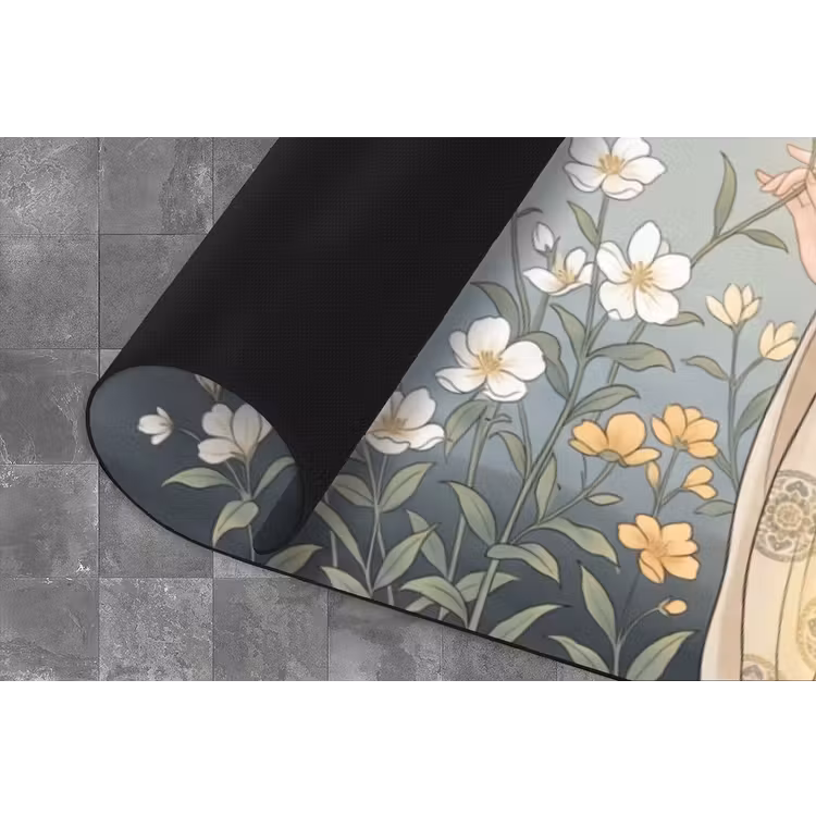 Aziatisch - Vrouw - Kimono Keukenloper - keukenmat middel -closeup