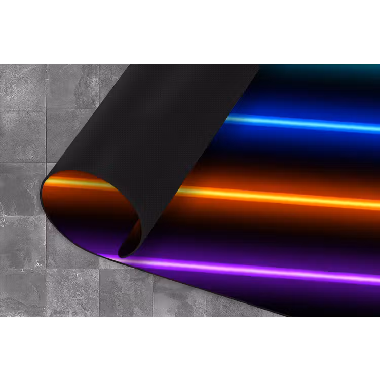 Esthetiek - Retro - Neon Keukenloper - keukenmat middel -closeup