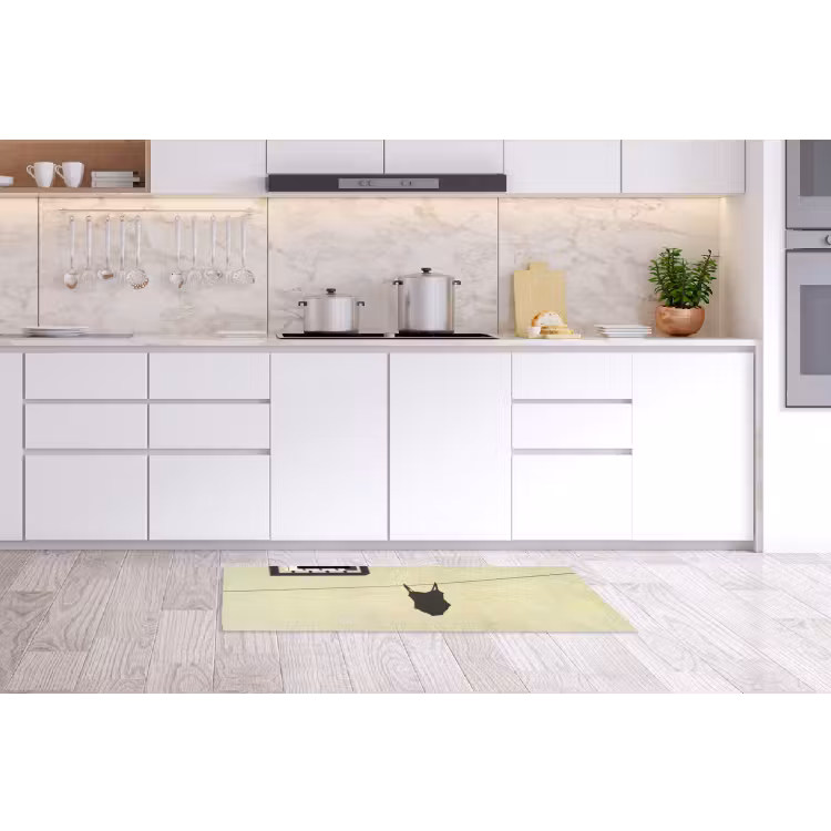 Badpak - Schaduw - Muur - Zomer - Minimalistisch Keukenloper - keukenmat middel -sfeer3