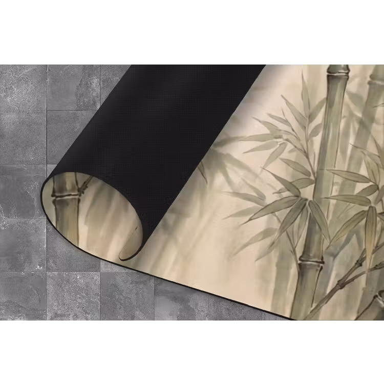 Bamboe - Bladeren - Aziatisch - Groen - Natuur Keukenloper - keukenmat middel -closeup