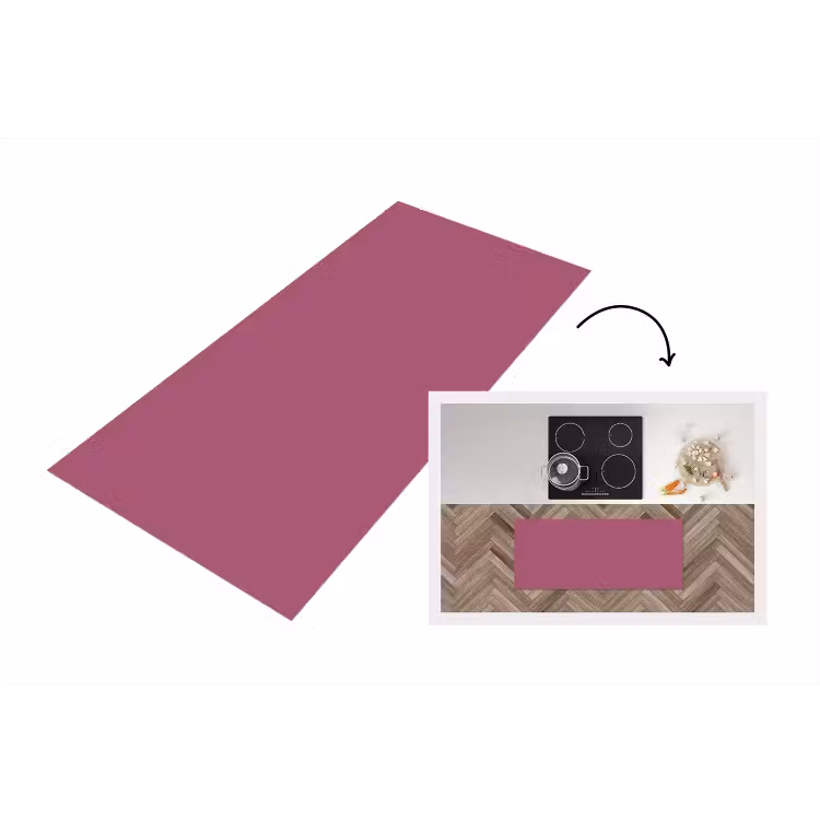 Berry - Roze -Pink Keukenloper - keukenmat middel 536 -3d