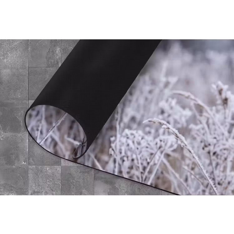 Schermbloem - Rijp - Kristallen - Winter - Delicaat Keukenloper - keukenmat middel -closeup