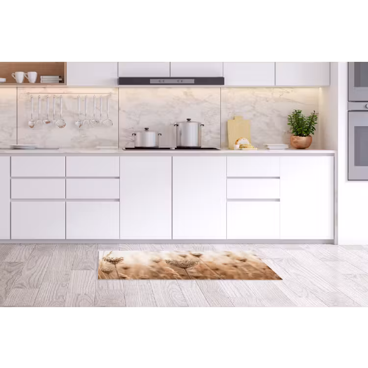 Schermbloem - Droogbloem - Winter - Beige - Minimalistisch Keukenloper - keukenmat middel -sfeer3