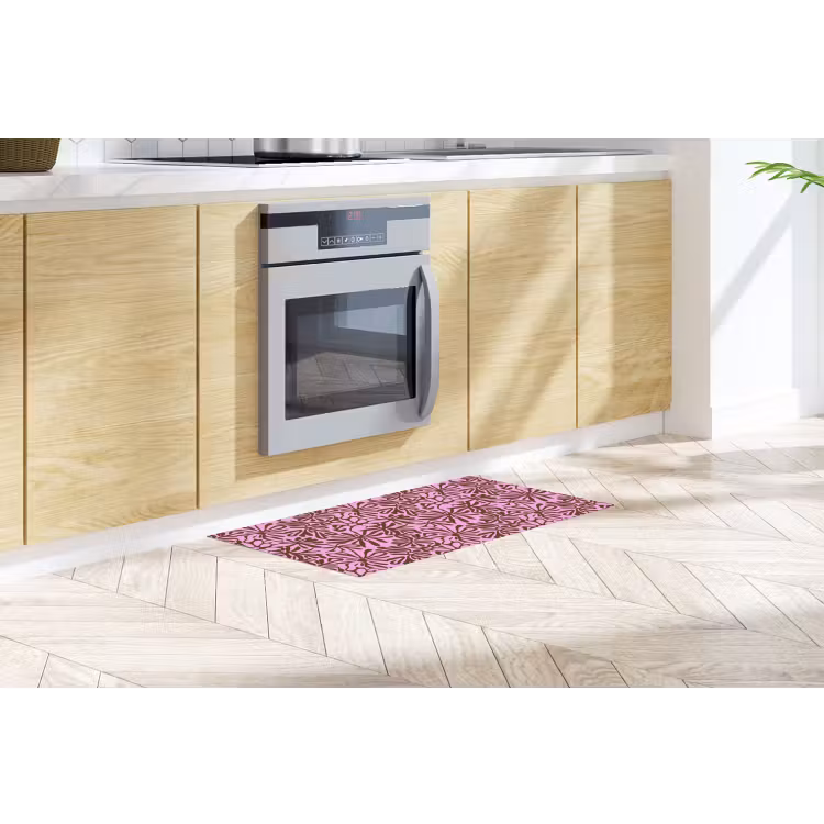 Organisch - Patroon - Roze Keukenloper - keukenmat middel 536 -sfeer2