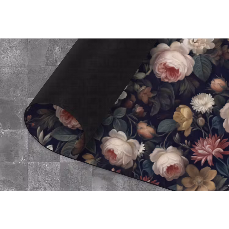 Bloemen - Boeket - Botanisch - Vintage - Donkere achtergrond Keukenloper - keukenmat middel -closeup