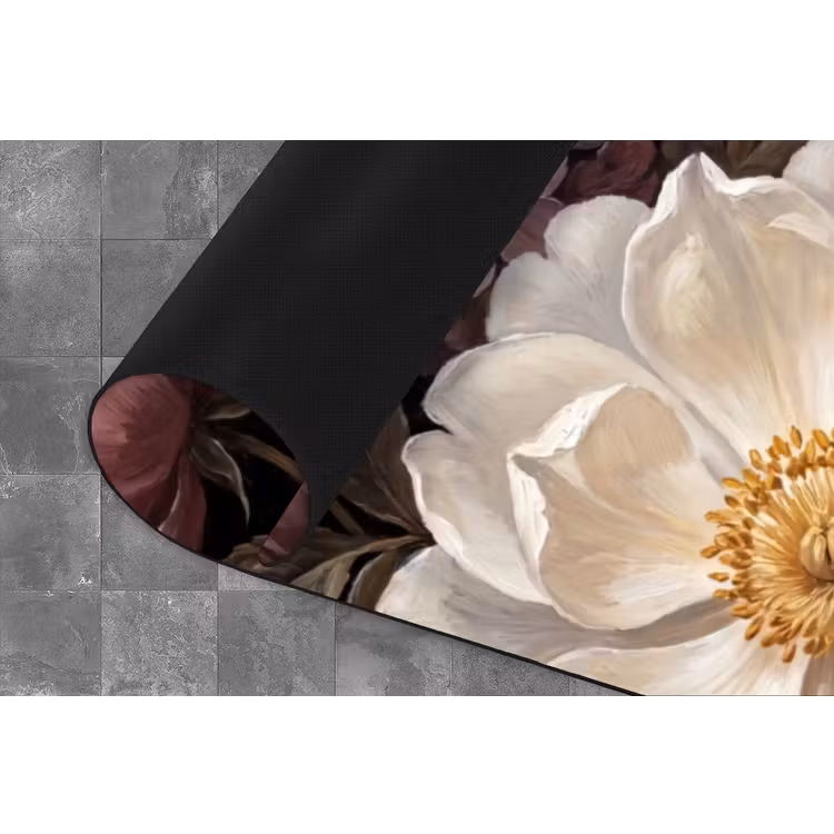 Bloemen - Boeket - Klassiek - Donker - Rood Keukenloper - keukenmat middel -closeup