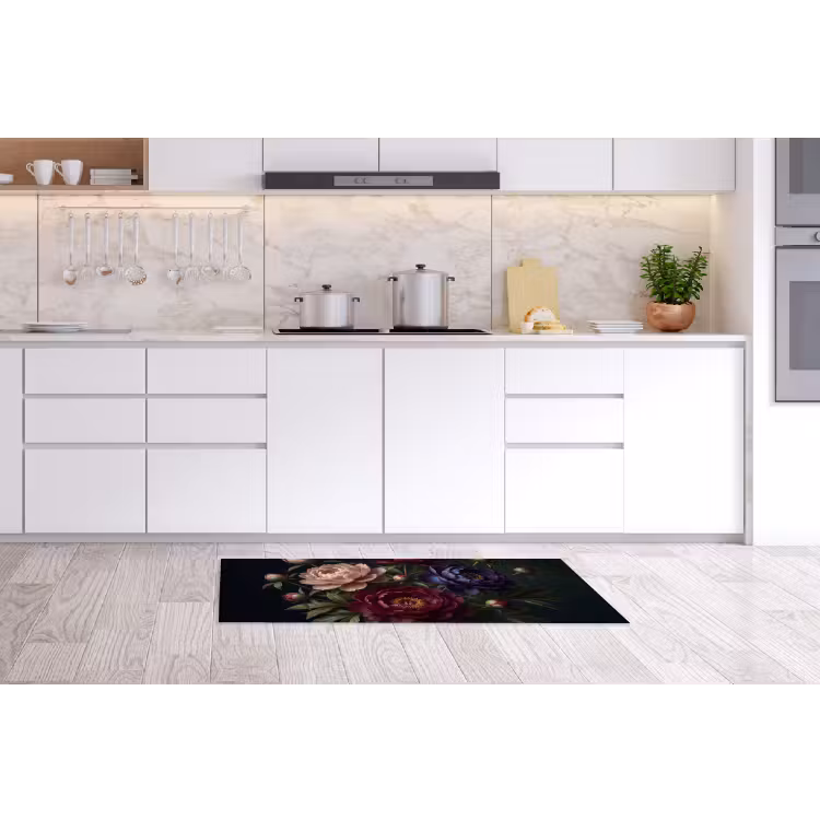 Bloemen - Boeket - Natuur - Modern - Donker Keukenloper - keukenmat middel -sfeer3