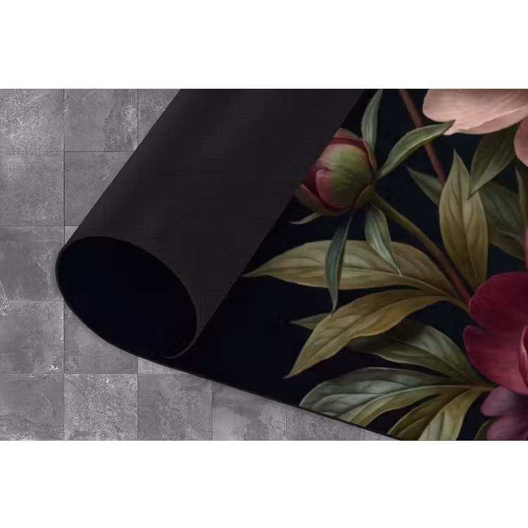 Bloemen - Boeket - Natuur - Modern - Donker Keukenloper - keukenmat middel -closeup