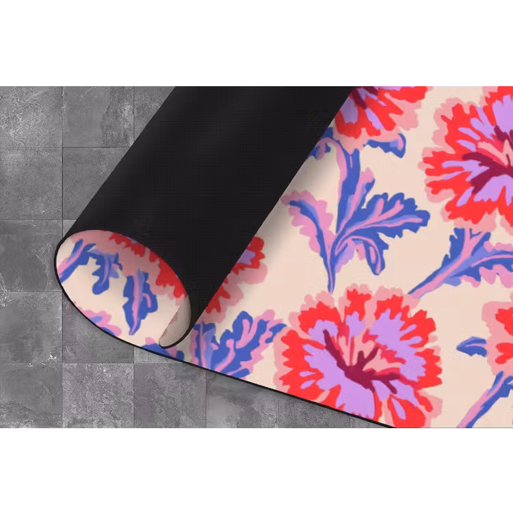 Bloemen - Patroon - Meerkleurig Keukenloper - keukenmat middel 536 -closeup