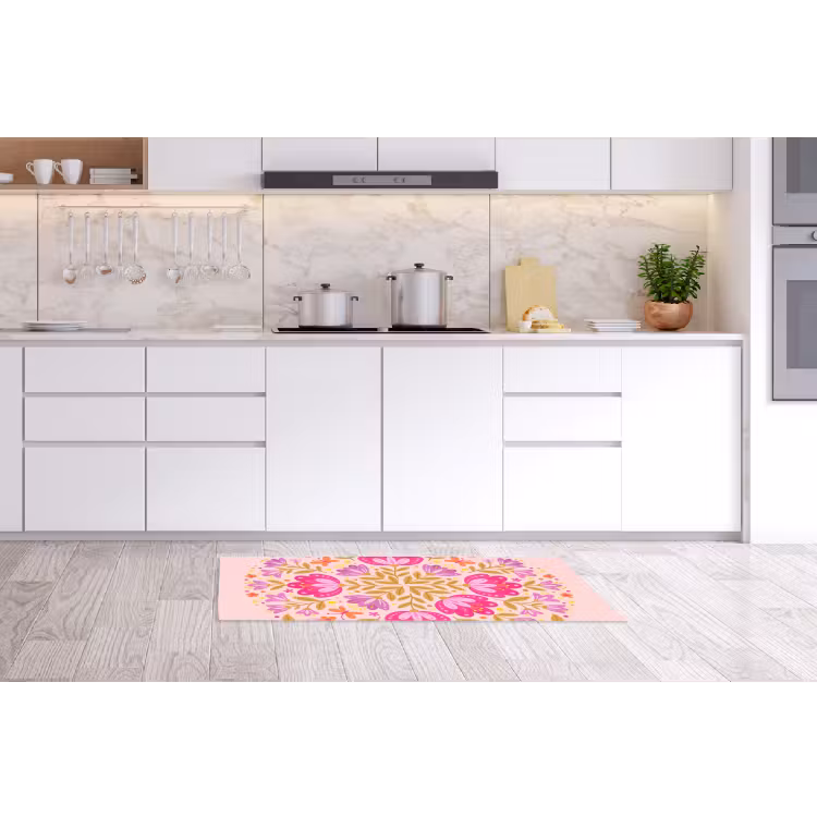 Bloemen - Patroon - Natuur - Abstract - Roze Keukenloper - keukenmat middel -sfeer3