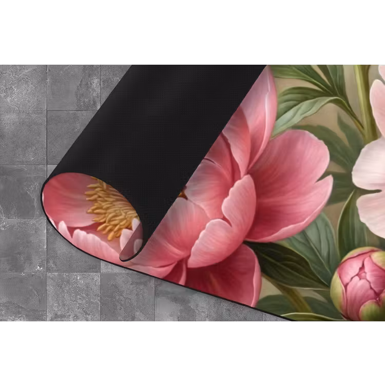 Bloemen - Roze - Klassiek - Gedetailleerd - Natuur Keukenloper - keukenmat middel -closeup