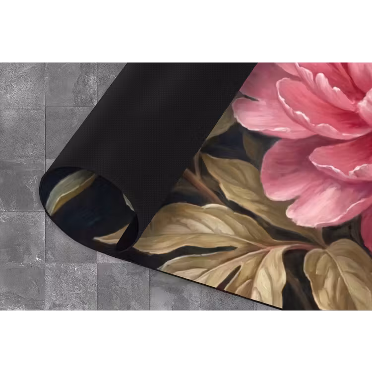 Bloemen - Roze - Klassiek - Natuur Keukenloper - keukenmat middel -closeup