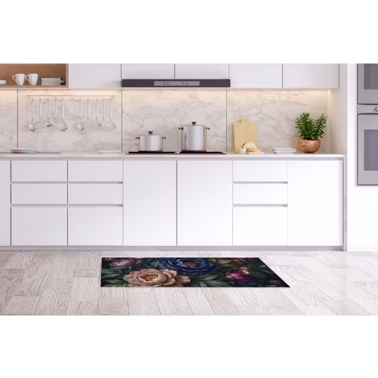 Bloemen - Vlinder - Natuur - Modern - Paars Keukenloper - keukenmat middel -sfeer3