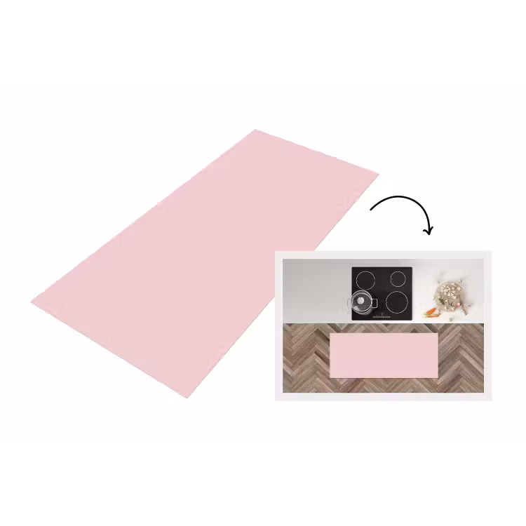 Blush - Pink - Roze Keukenloper - keukenmat middel 536 -3d