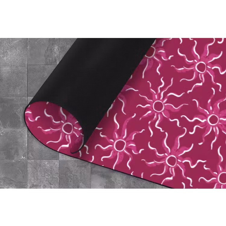 Bohemian - Zon - Magenta Keukenloper - keukenmat middel 536 -closeup