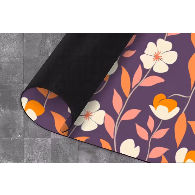 Boho - Vintage - Paars Keukenloper - keukenmat middel 536 -closeup