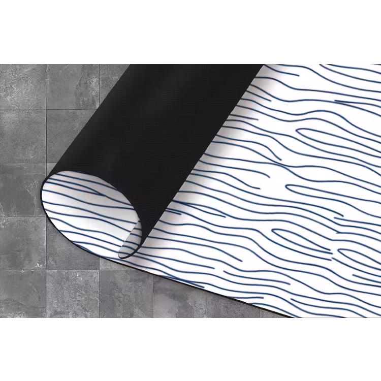 Boot - Water - Rood - Illustratie - Minimalistisch Keukenloper - keukenmat middel -closeup