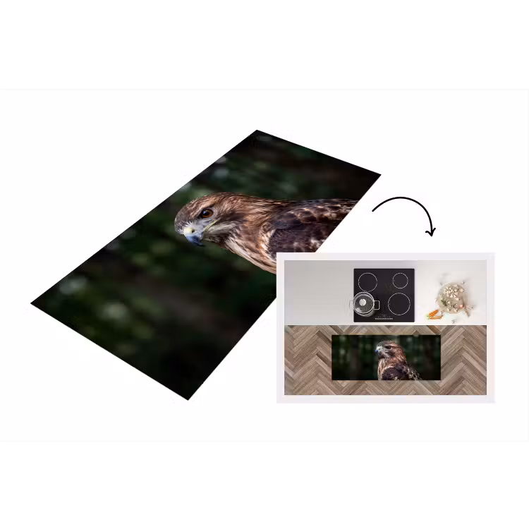 Buizerd - Roofvogel - Natuur - Bruin Keukenloper - keukenmat middel -3d