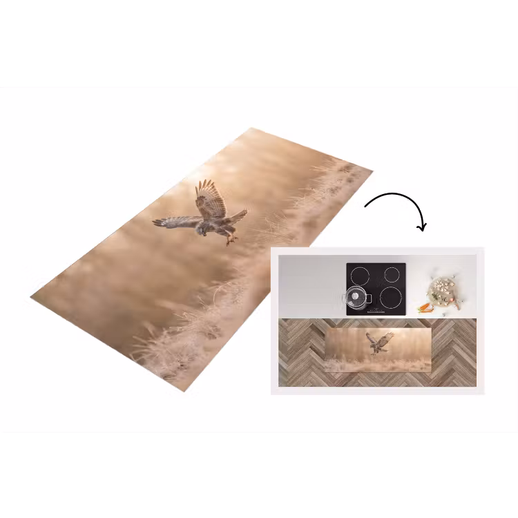 Buizerd - Roofvogel - Natuur - Bruin Keukenloper - keukenmat middel -3d