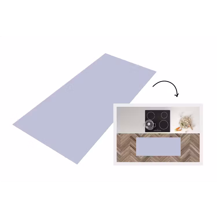 Chalky - Lavender - Paars Keukenloper - keukenmat middel 536 -3d