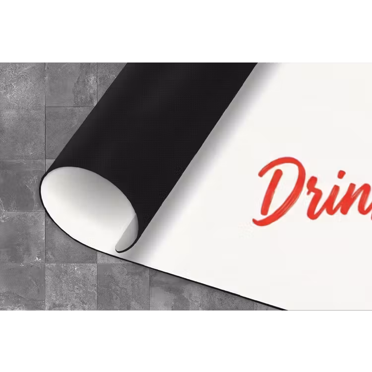 Cocktail - Glas - Illustratie - Blauw - Wit Keukenloper - keukenmat middel -closeup
