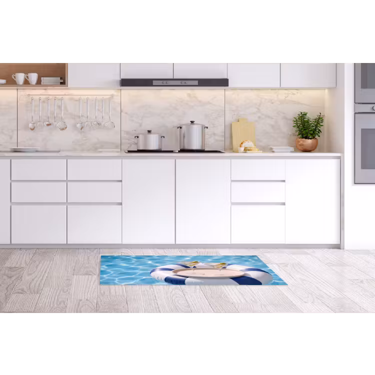 Cocktail - Zwembad - Zomer - Blauw Keukenloper - keukenmat middel -sfeer3