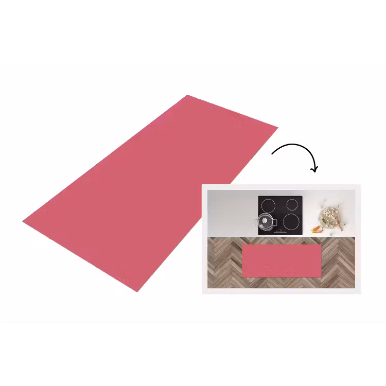 Crimson - Rose - Roze Keukenloper - keukenmat middel 536 -3d