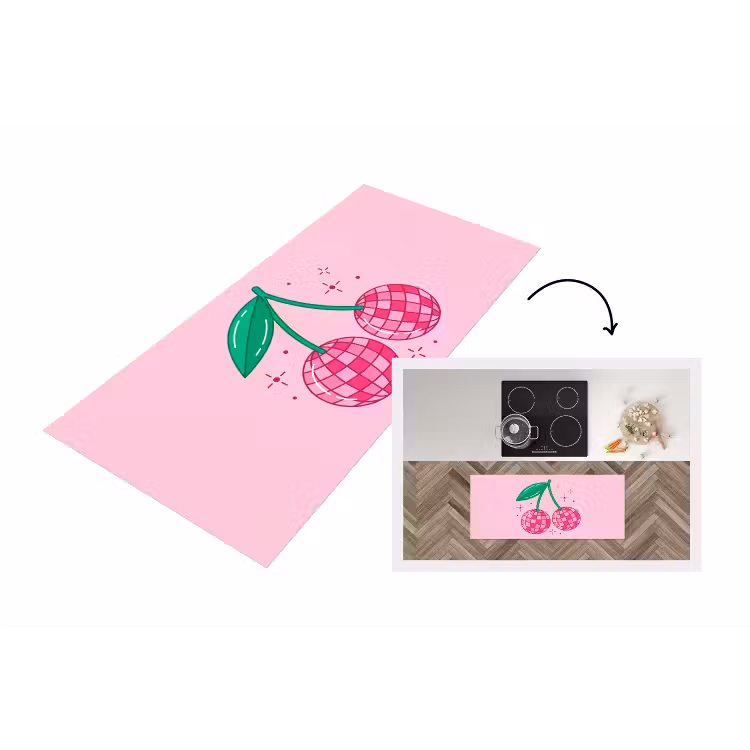 Decoratie - Disco-bal - Feest - Roze Keukenloper - keukenmat middel -3d