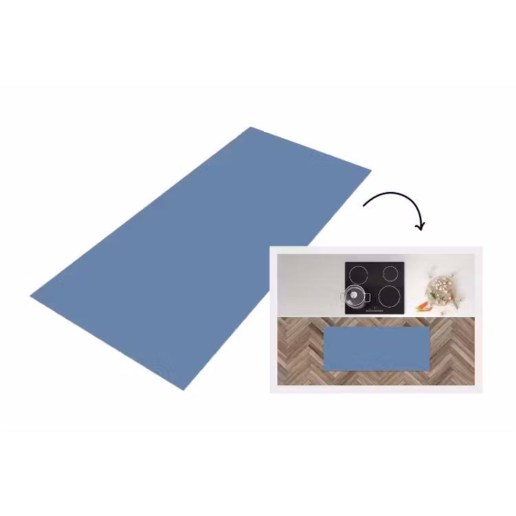 Denim - Breeze - Blauw Keukenloper - keukenmat middel 536 -3d