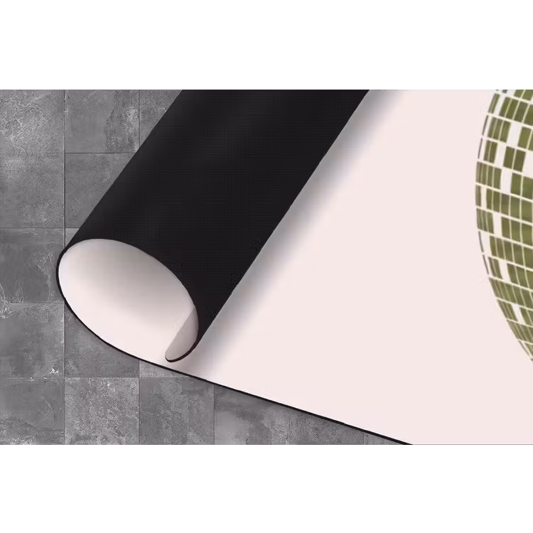 Disco - Bal - Groen - Abstract - Modern Keukenloper - keukenmat middel -closeup