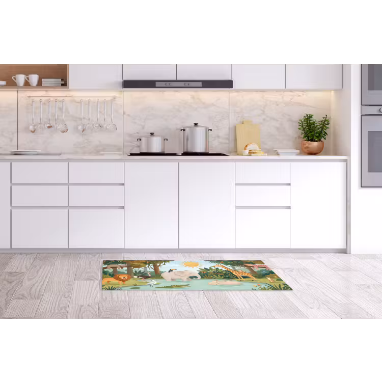 Jungle - Oase - Dieren - Kleurrijk Keukenloper - keukenmat middel -sfeer3