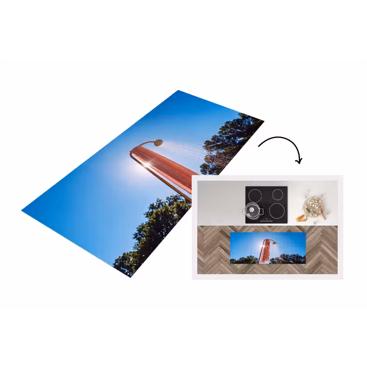 Douche - Water - Zomer - Blauw Keukenloper - keukenmat middel -3d