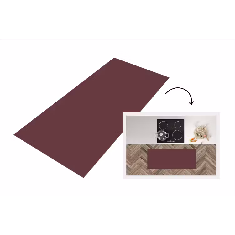 Dusty - Rose - Roze Keukenloper - keukenmat middel 536 -3d