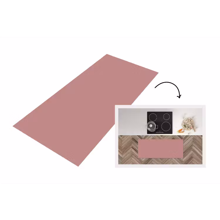 Dusty - Rose - Roze Keukenloper - keukenmat middel 536 -3d