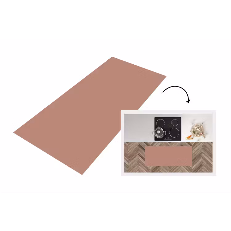 Earthy - Blusher - Roze Keukenloper - keukenmat middel 536 -3d
