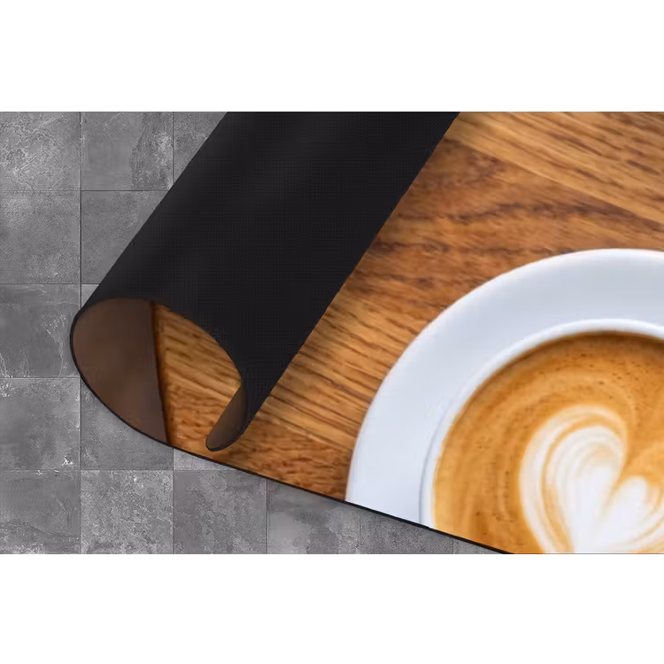 Eten - Croissant - Koffie - Ontbijt - Modern Keukenloper - keukenmat middel -closeup