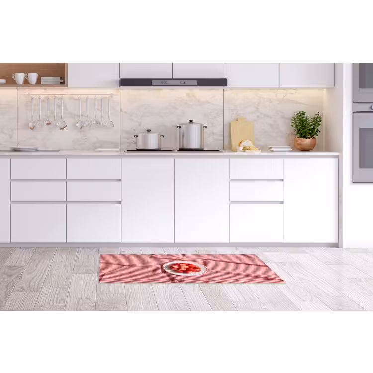 Eten - Aardbeien - Fruit - Zomer - Rood Keukenloper - keukenmat middel -sfeer3