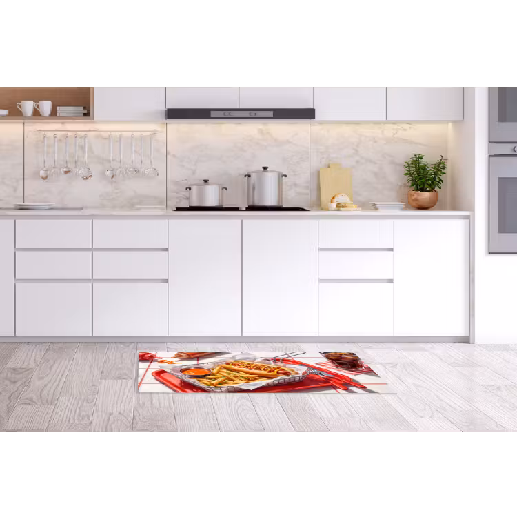 Eten - Hotdog - Fastfood - Modern - Rood Keukenloper - keukenmat middel -sfeer3