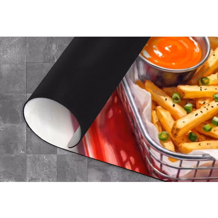 Eten - Hotdog - Fastfood - Modern - Rood Keukenloper - keukenmat middel -closeup