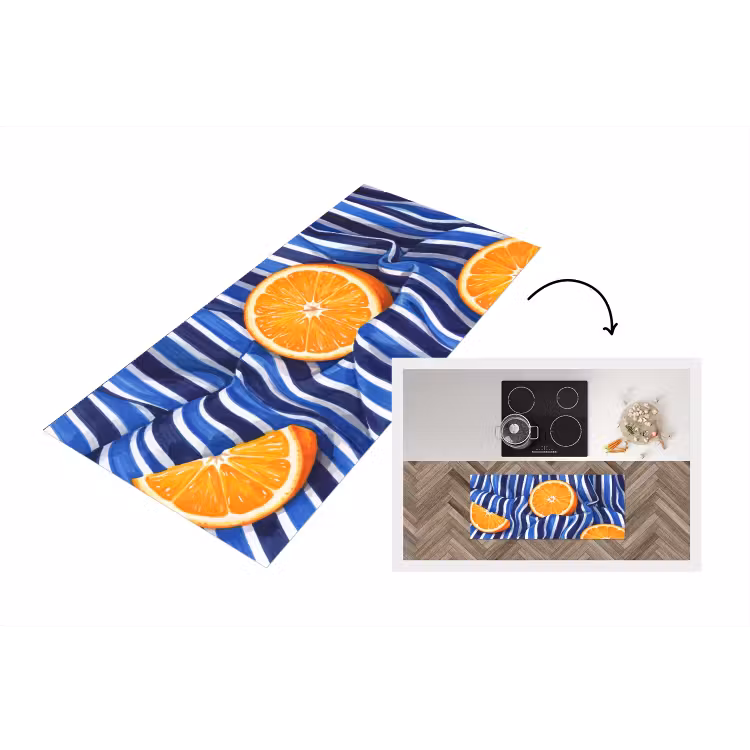 Küchenläufer - Essen – Obst – Orange - Eten - Fruit - Oranje Keukenloper - keukenmat middel