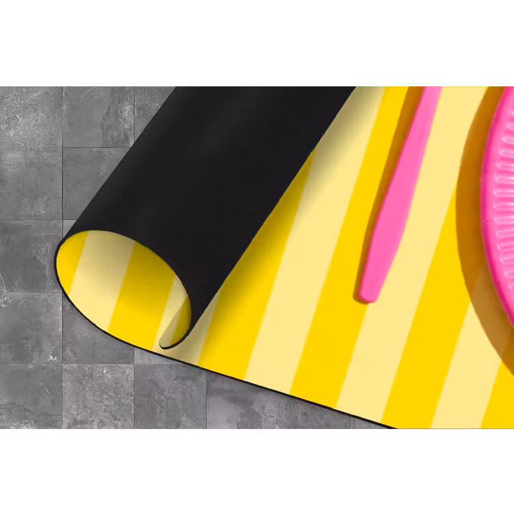 Eten - Roze - Geel - Modern - Culinaire Keukenloper - keukenmat middel -closeup