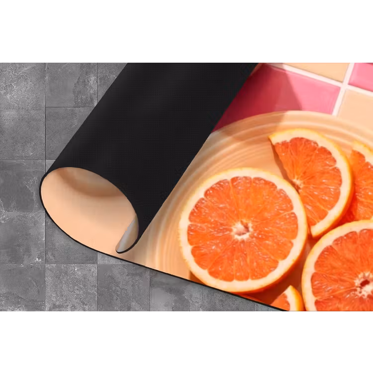 Eten - Citrusvruchten - Stillevens - Roze - Oranje Keukenloper - keukenmat middel -closeup