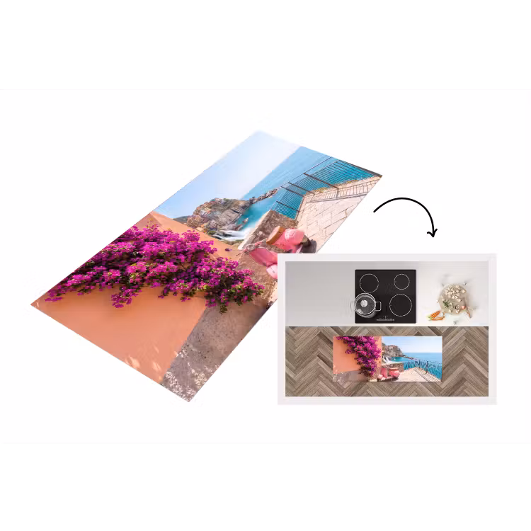 Voertuig - Roze - Kust - Zomer - Reizen Keukenloper - keukenmat middel -3d