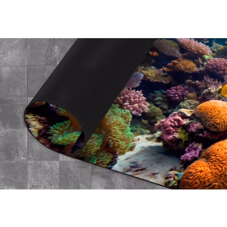 Vis - Koraal - Oceaan - Natuur - Kleurrijk Keukenloper - keukenmat middel -closeup