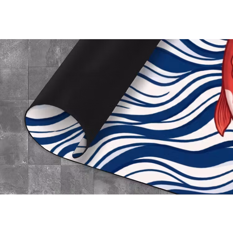 Vis - Water - Natuur - Illustratie - Rood Keukenloper - keukenmat middel -closeup