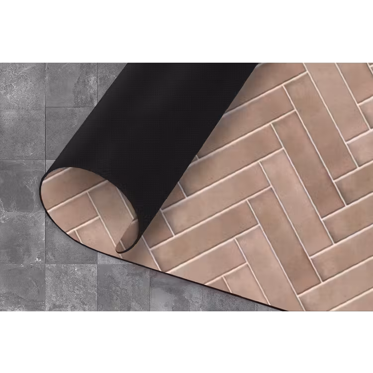 Visgraat - Wandtegel - Oudroze - Terracotta Keukenloper - keukenmat middel 536 -closeup