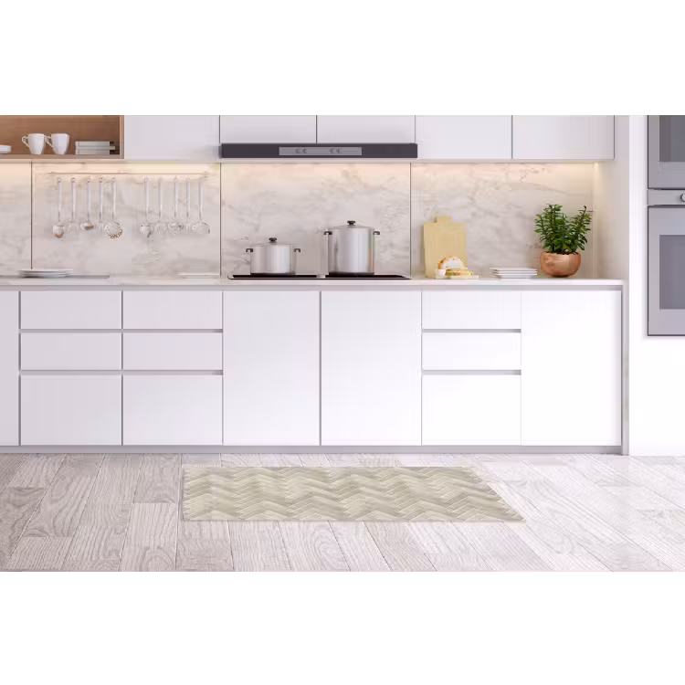 Visgraat - Wandtegel - Beige Keukenloper - keukenmat middel 536 -sfeer3
