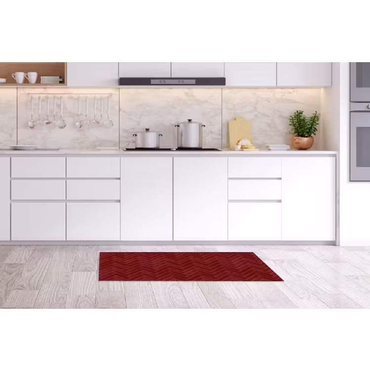 Visgraat - Wandtegel - Bordeaux - Rood Keukenloper - keukenmat middel 536 -sfeer3