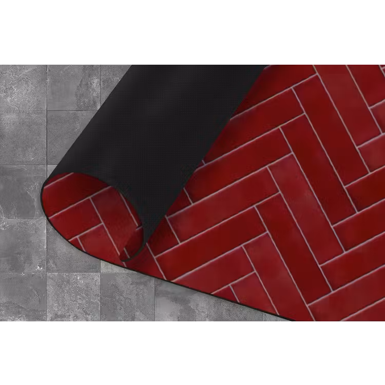 Visgraat - Wandtegel - Bordeaux - Rood Keukenloper - keukenmat middel 536 -closeup