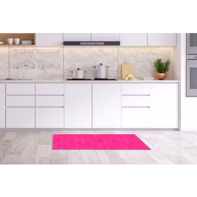 Visgraat - Wandtegel - Fuchsia - Roze Keukenloper - keukenmat middel 536 -sfeer3